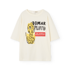 T-shirt collie Bomar Pluto écru