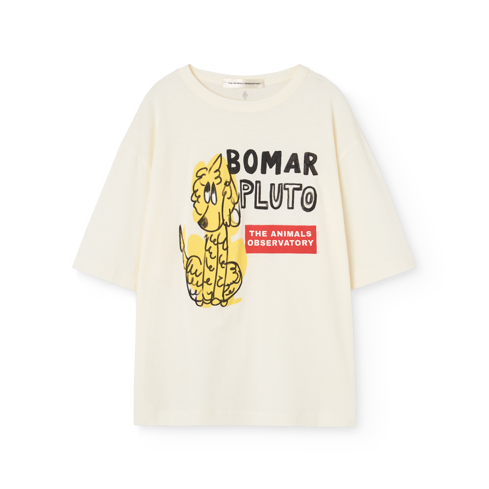 T-shirt collie Bomar Pluto écru