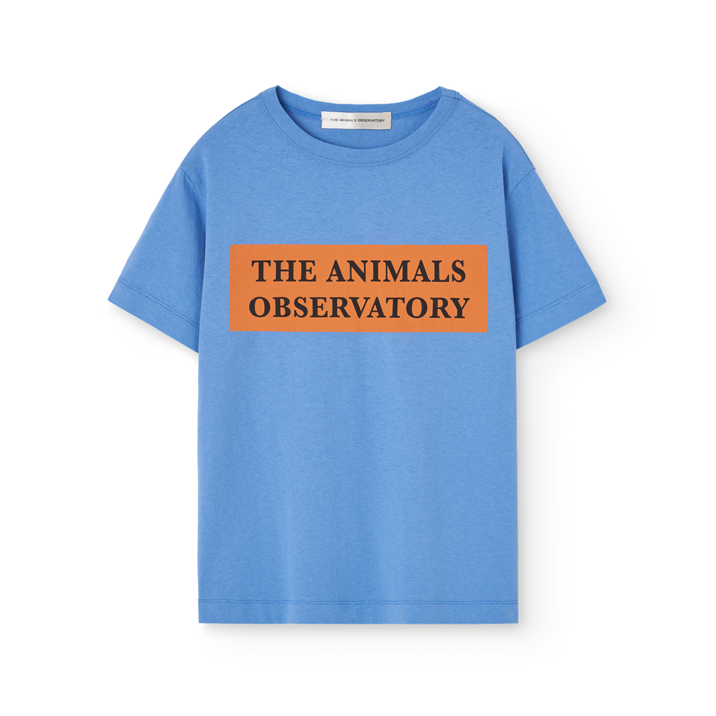 T-shirt rooster logo bleu
