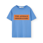 T-shirt rooster logo bleu