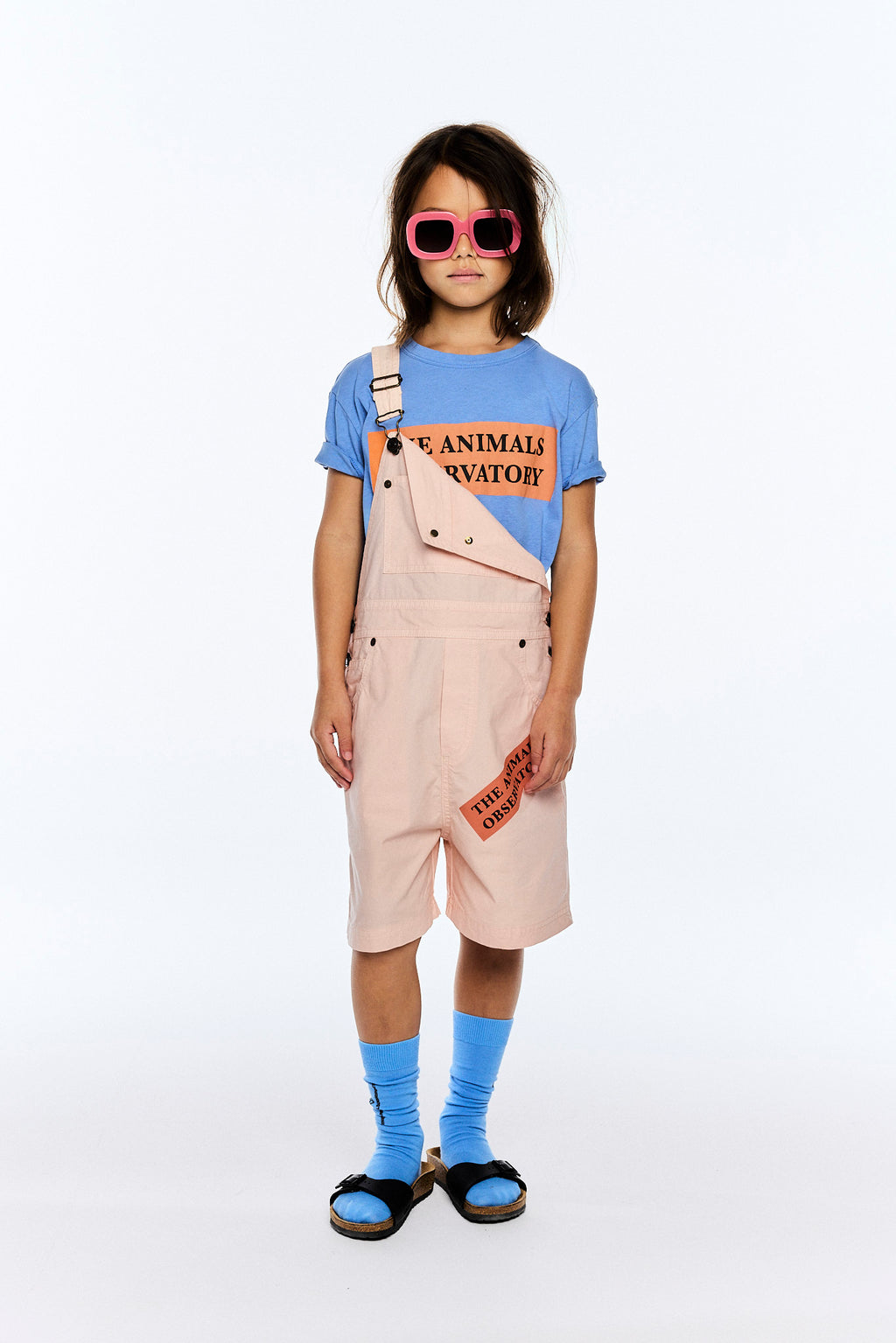 T-shirt rooster logo bleu