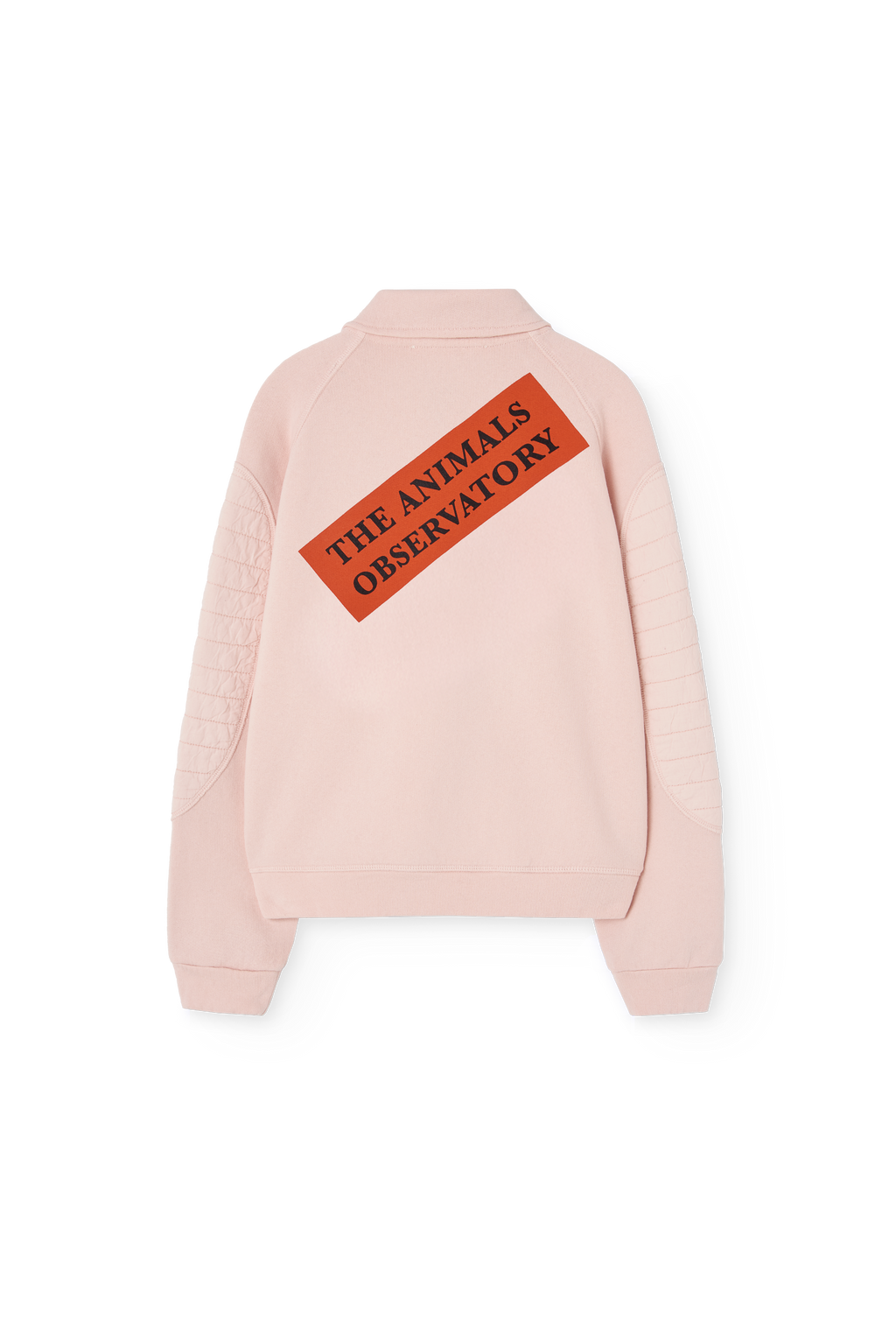 Sweat rose zippé col polo