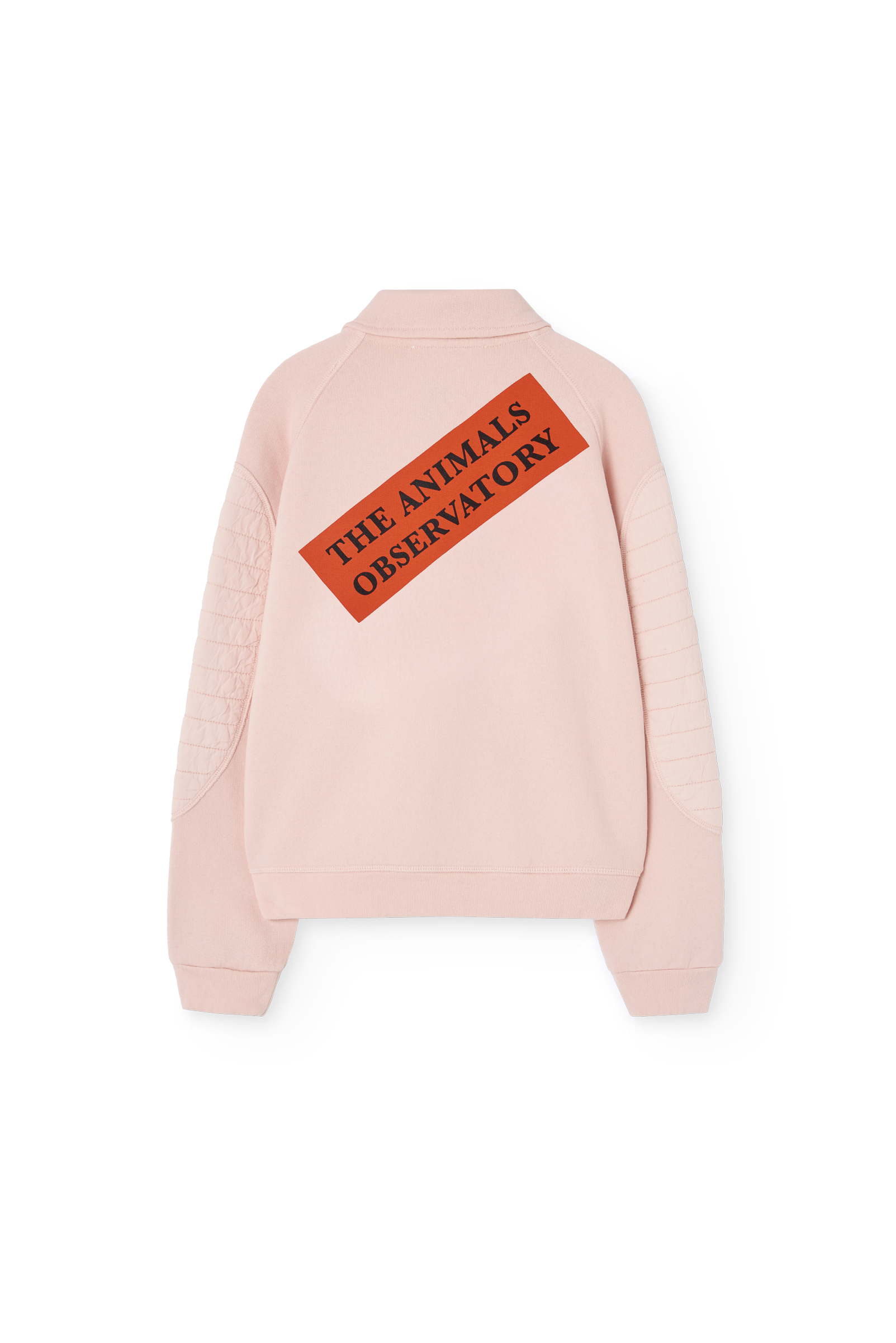 Sweat rose zippé col polo