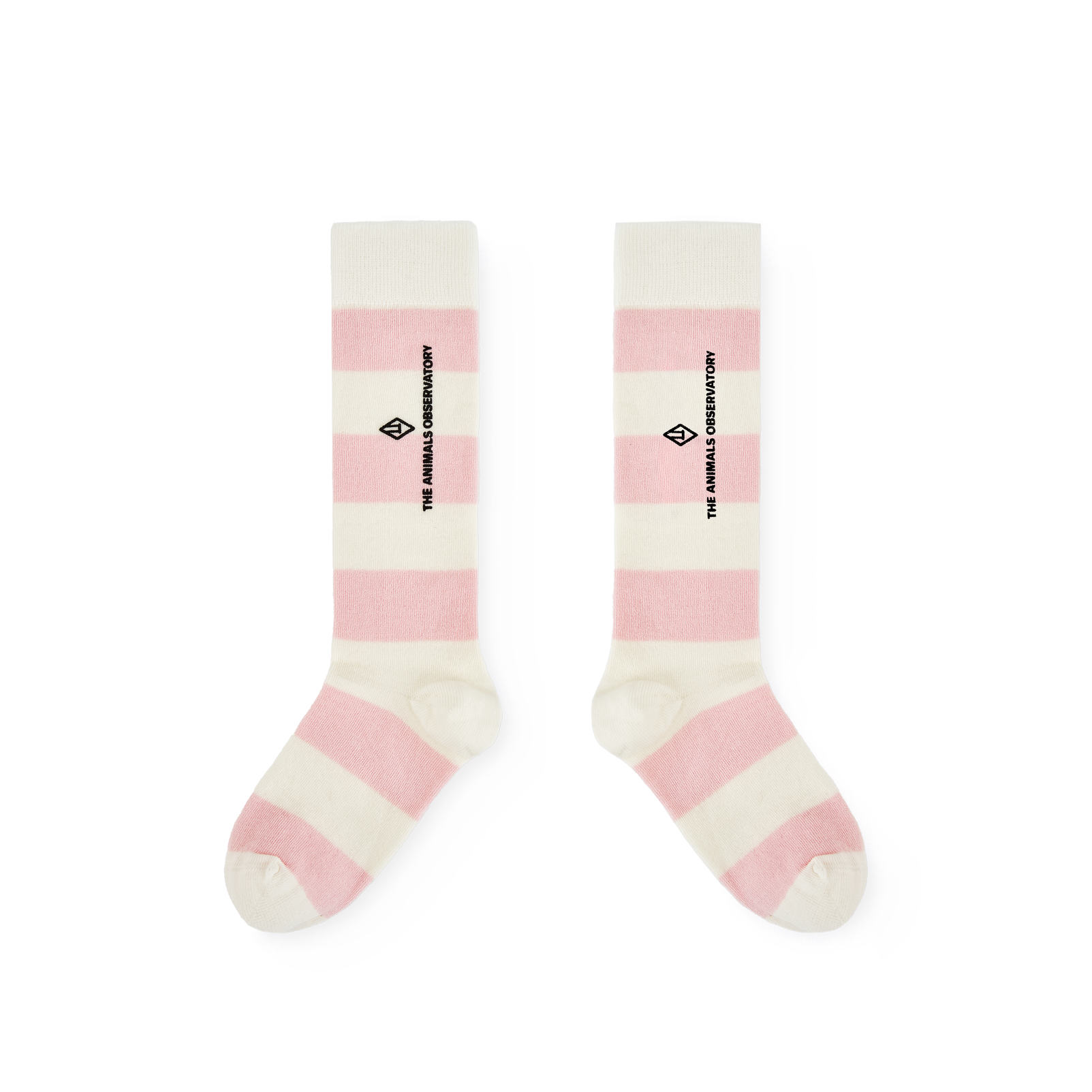 Chaussettes rayées rose