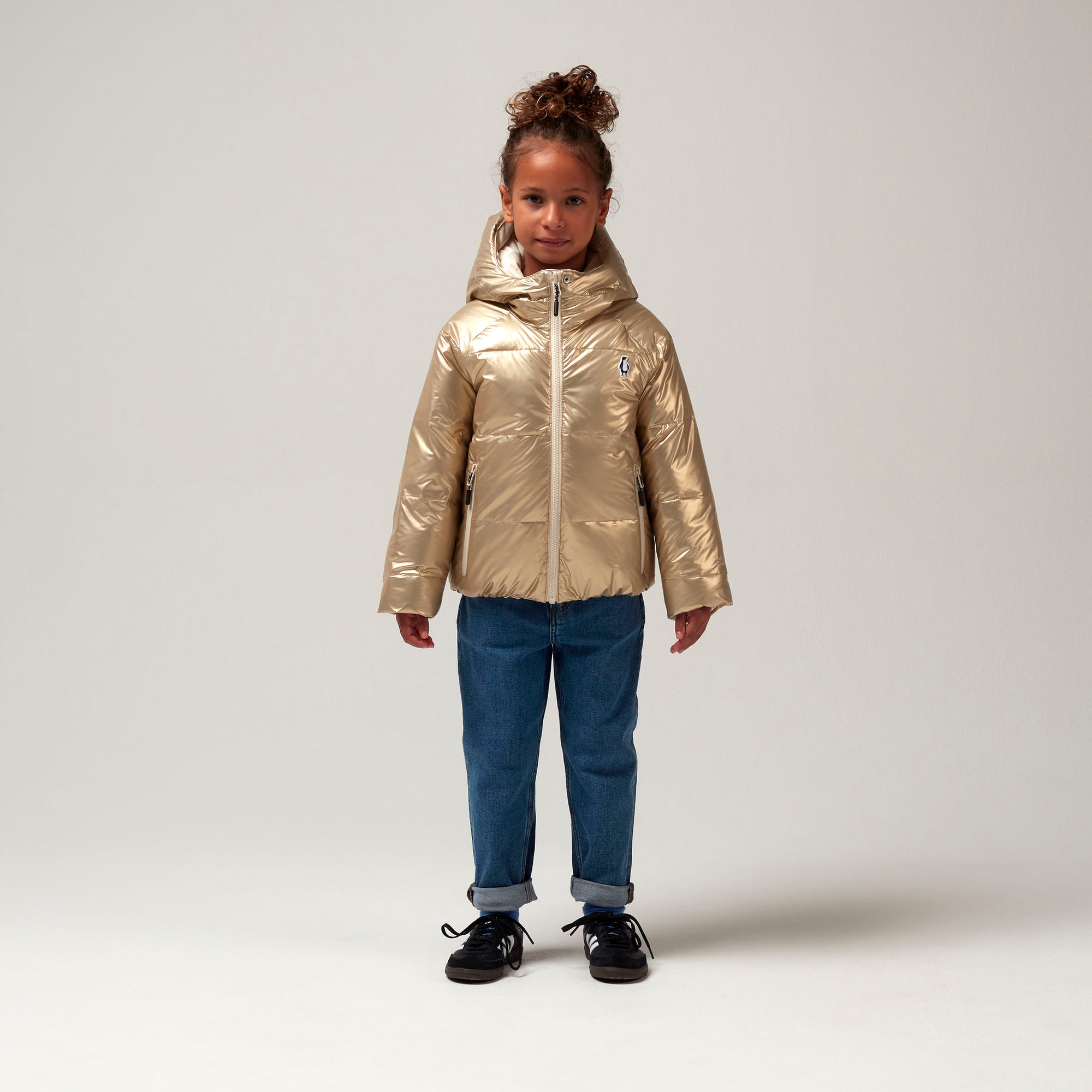 Dragon Eye Puffer Jacket - Gold 