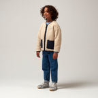 Veste réversible sleeping lion teddy/sky captain blue