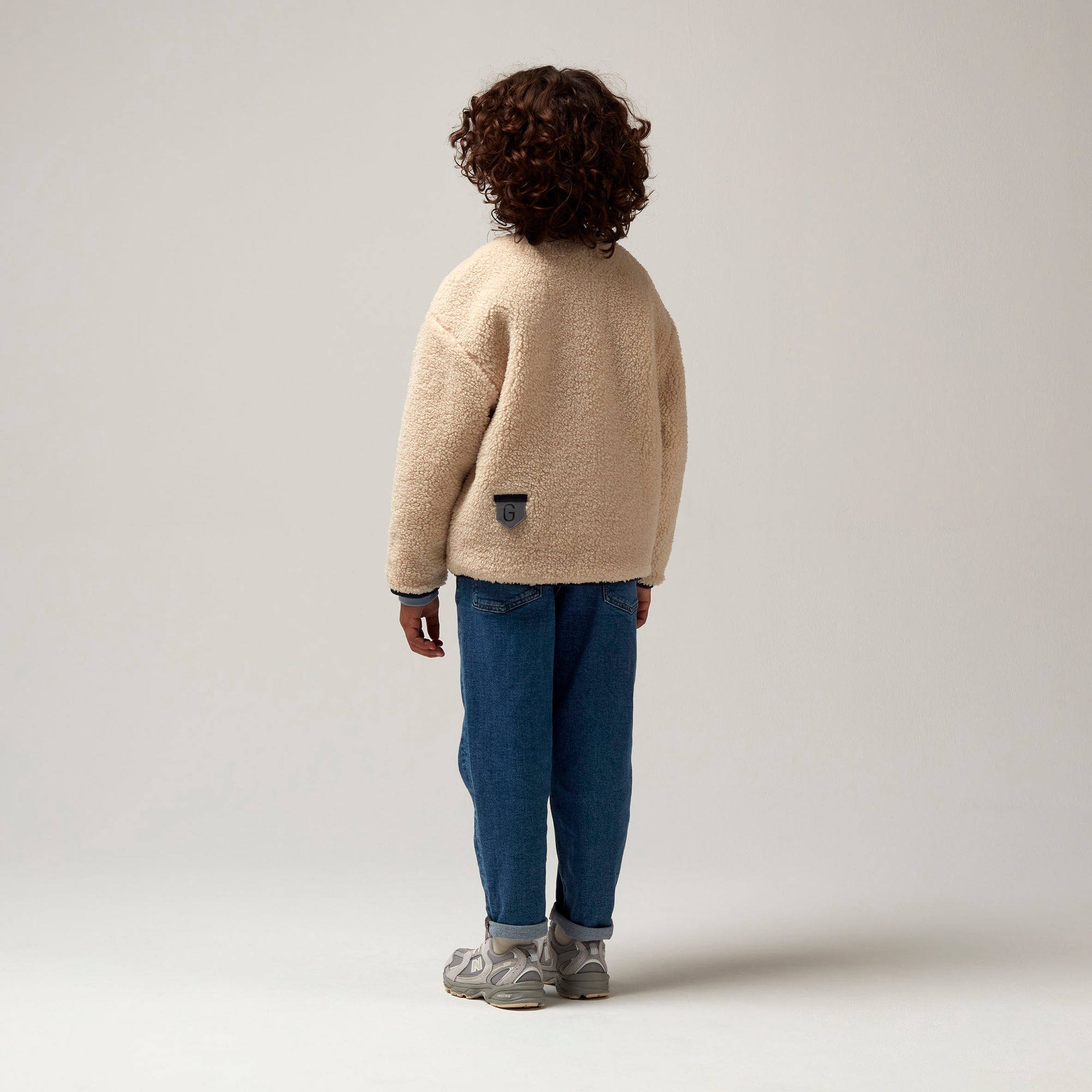 Reversible jacket Sleeping Lion Teddy/Sky Captain Blue