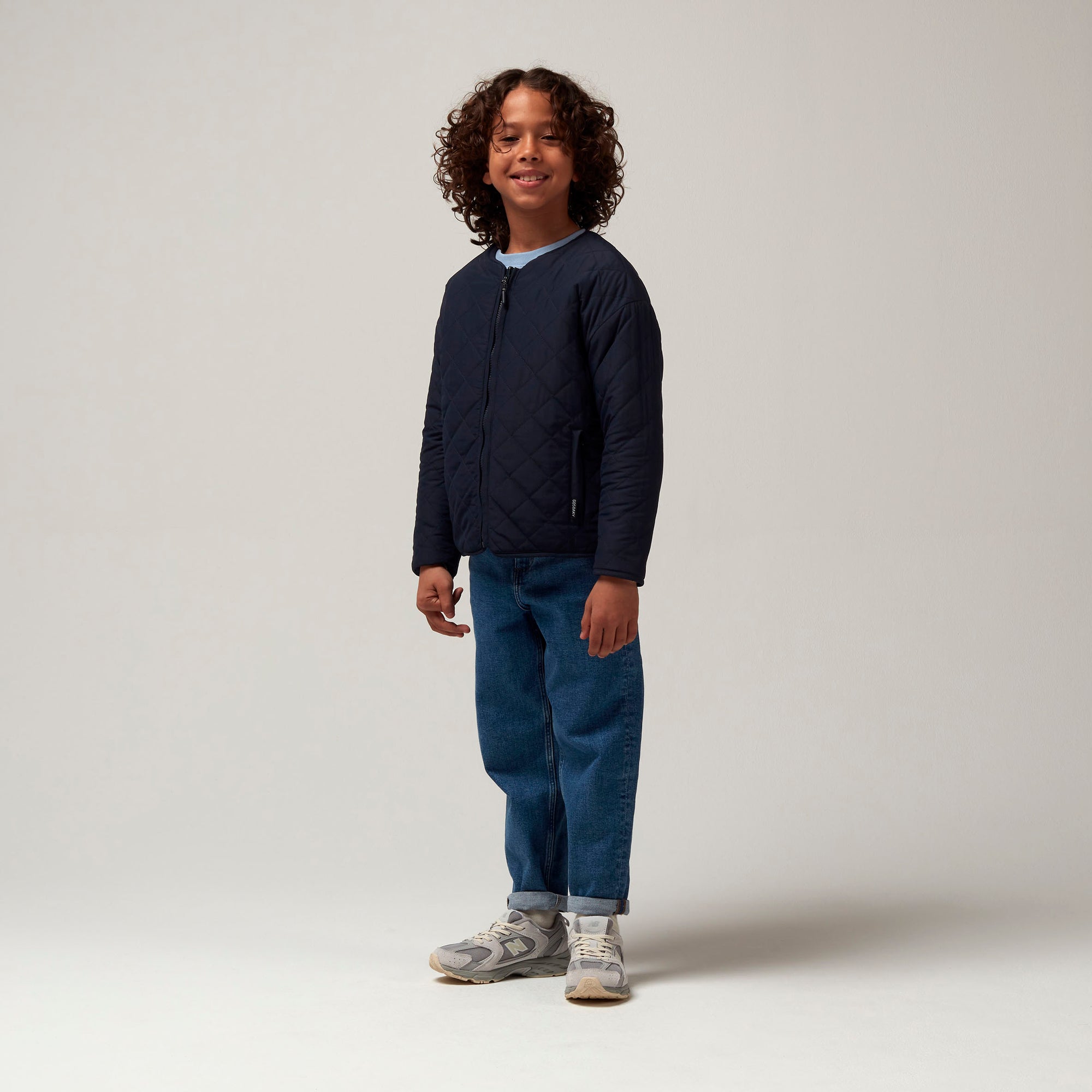 Reversible jacket Sleeping Lion Teddy/Sky Captain Blue