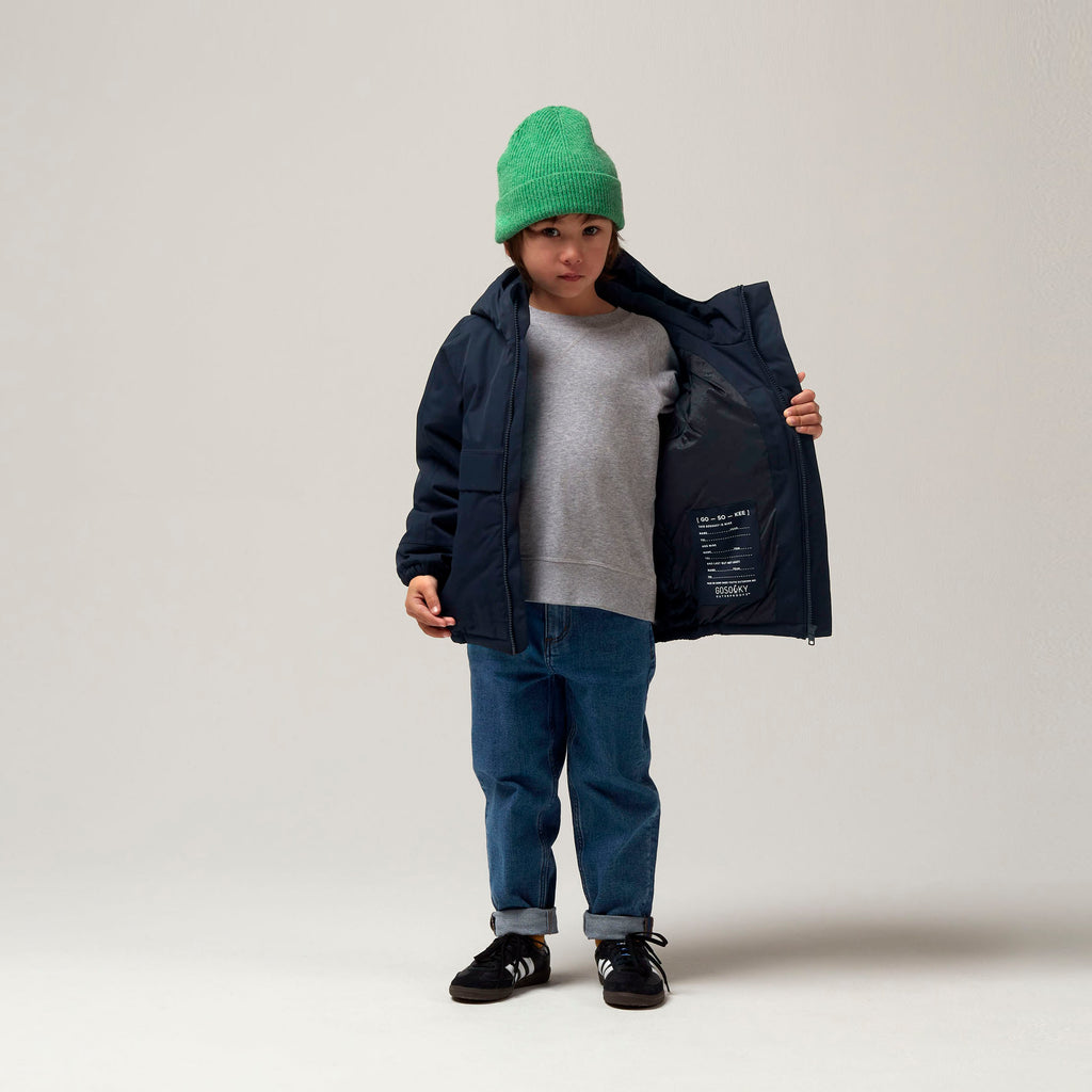Smooth Lion Coat Navy blue