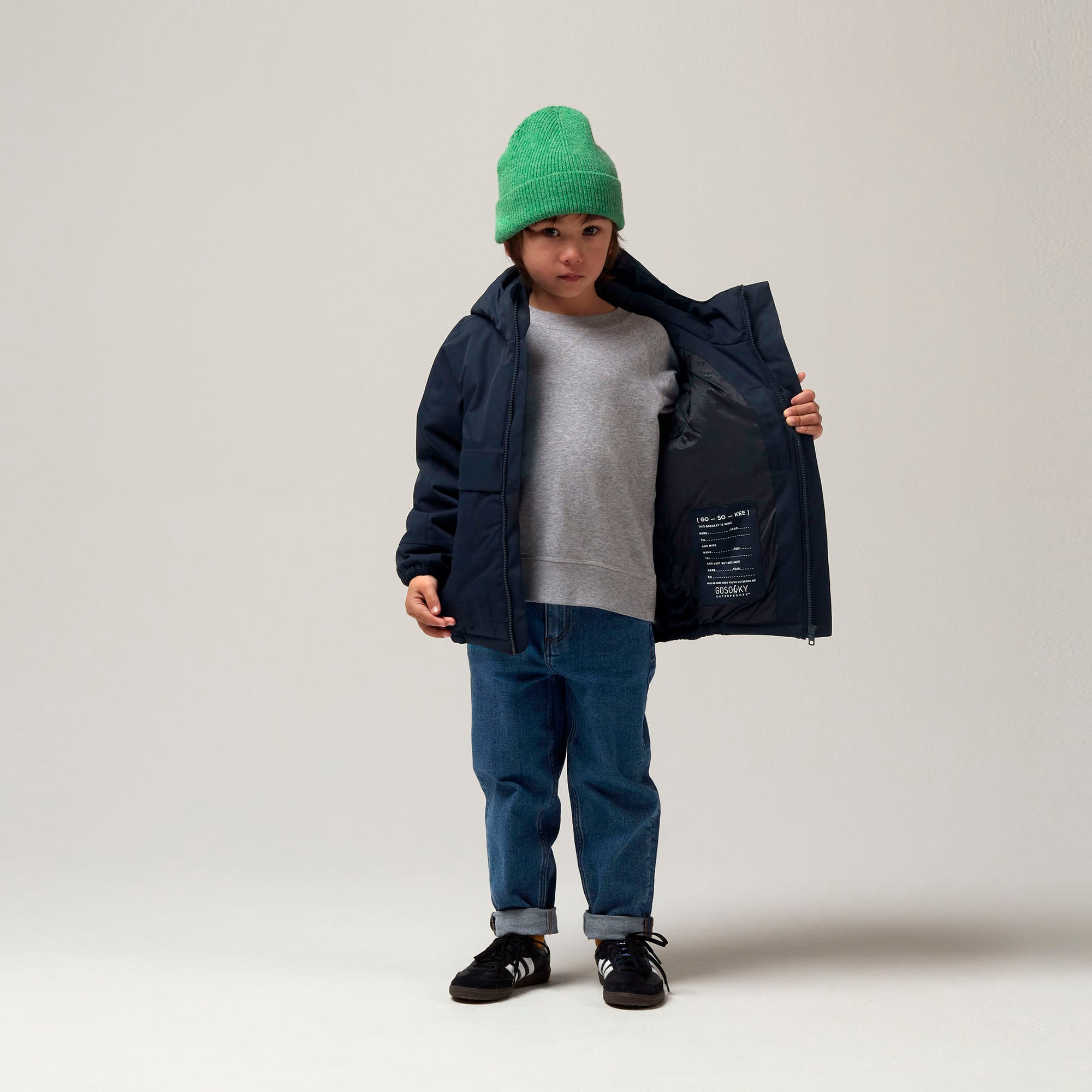 Smooth Lion Coat Navy blue