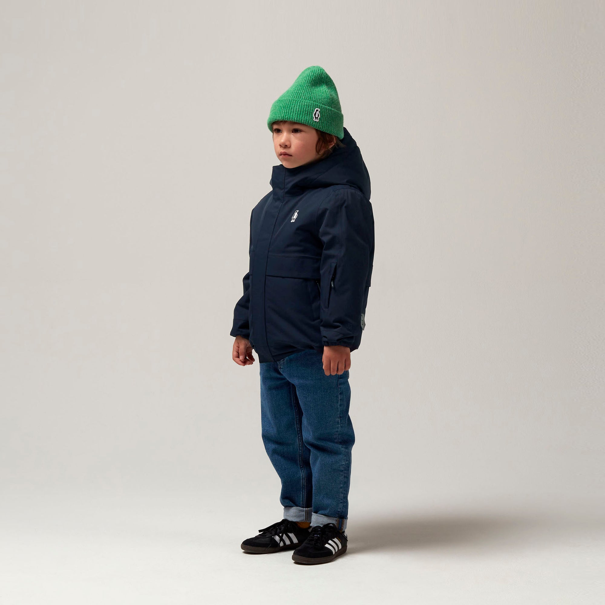 Smooth Lion Coat Navy blue