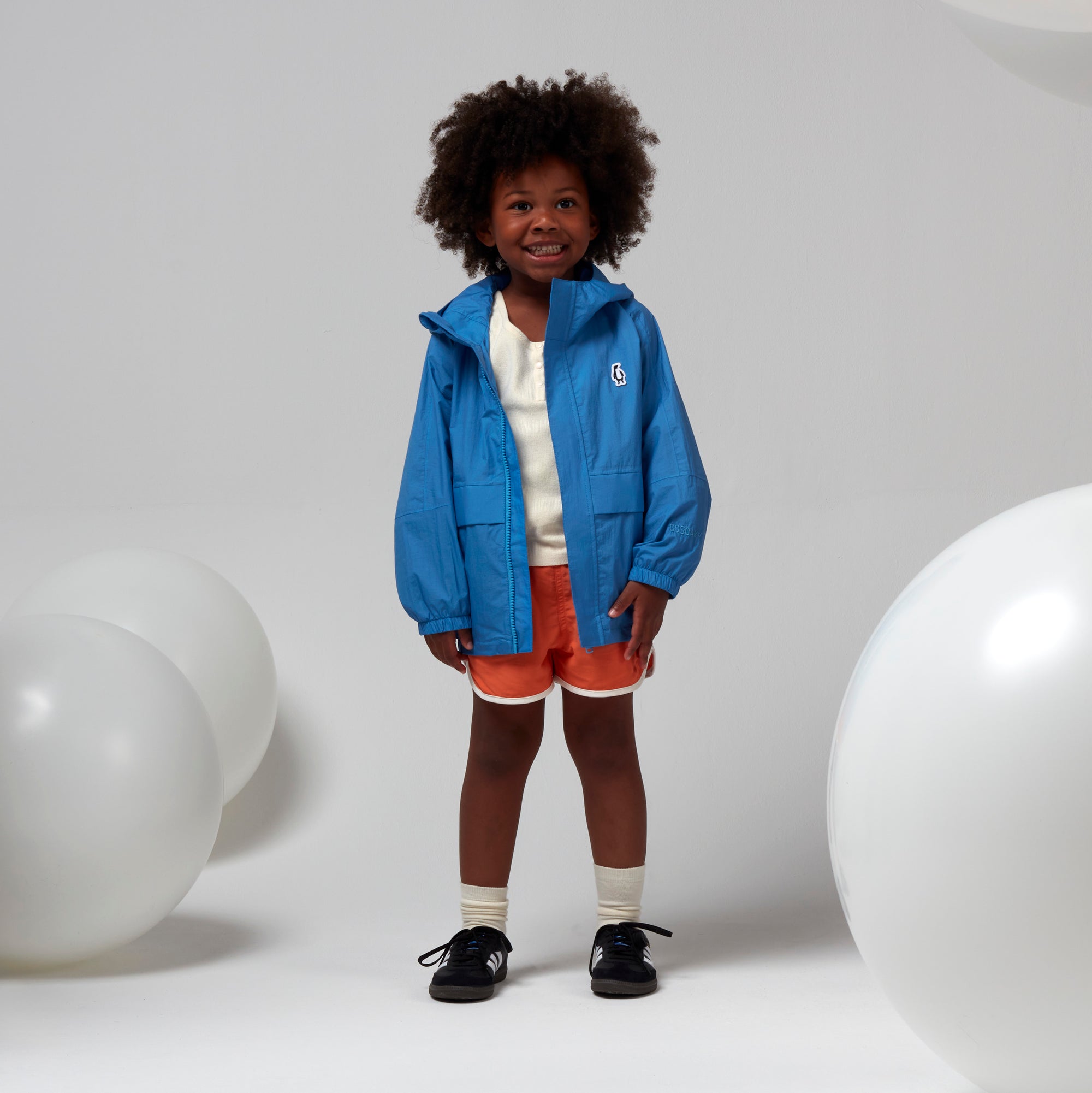 Azure Blue Lion Rain Jacket 