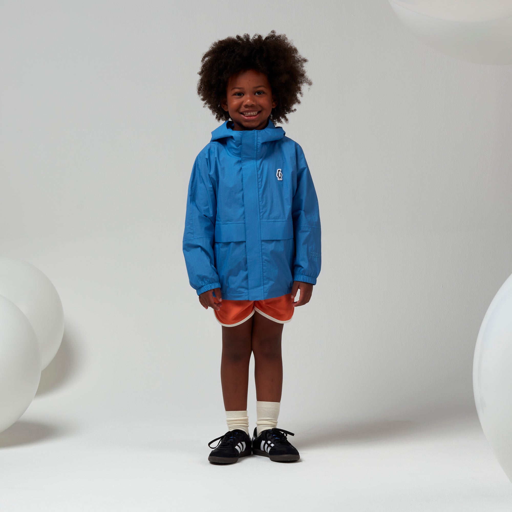 Azure Blue Lion Rain Jacket 