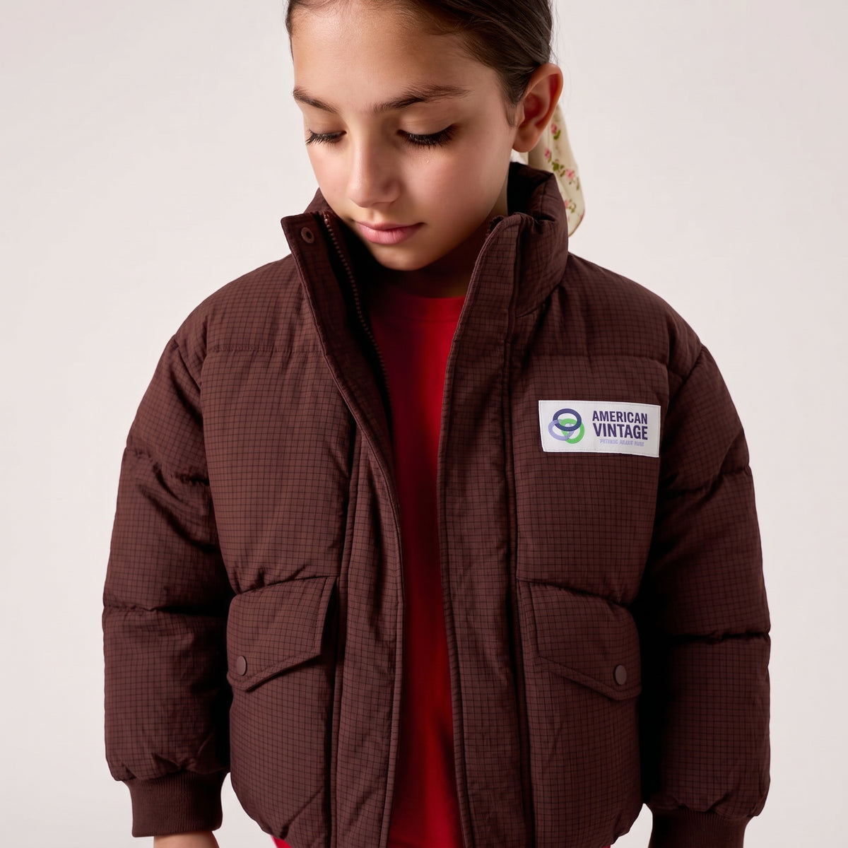 Veste col montant zippée Bûche