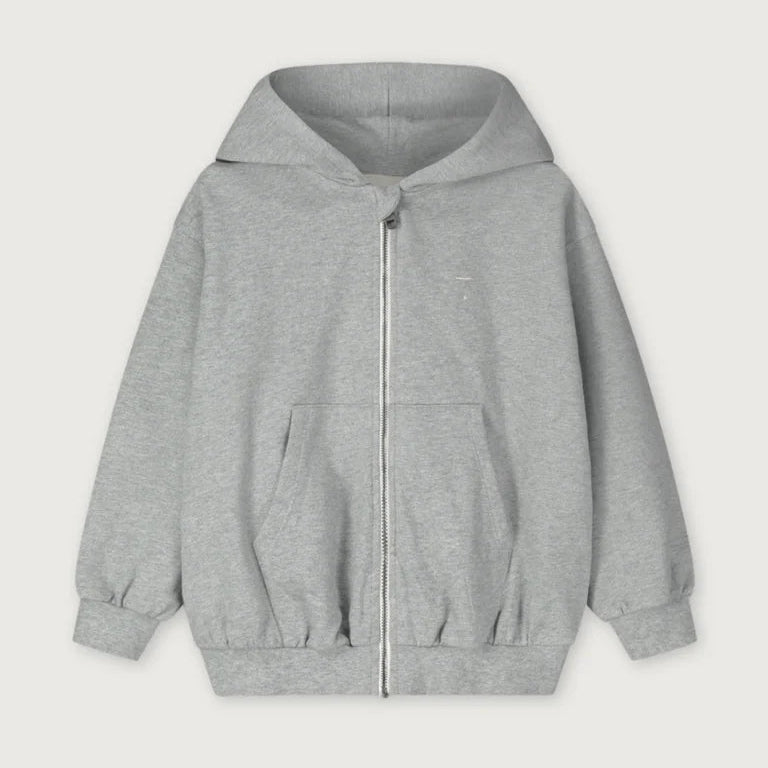 Grey zipped hoodie