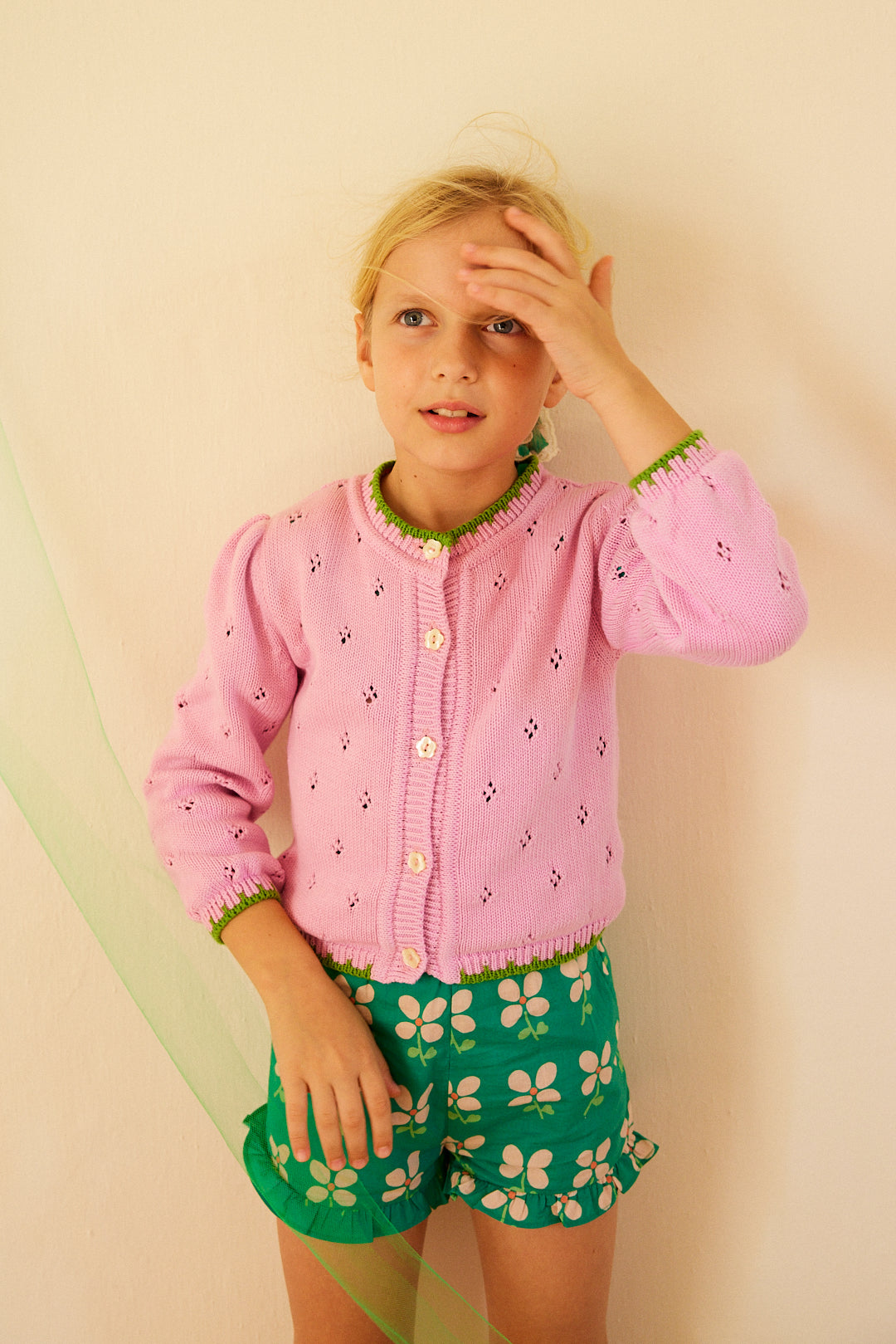Cardigan in jacquard mesh Lison Fleurette