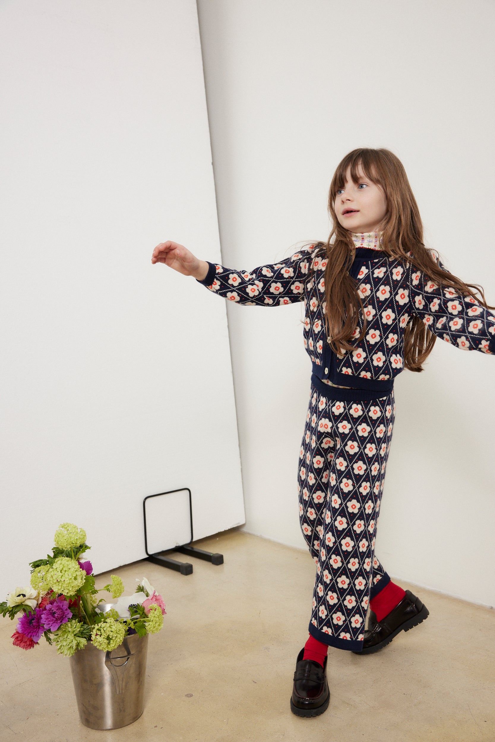 Mathilda Navy Flower Pants