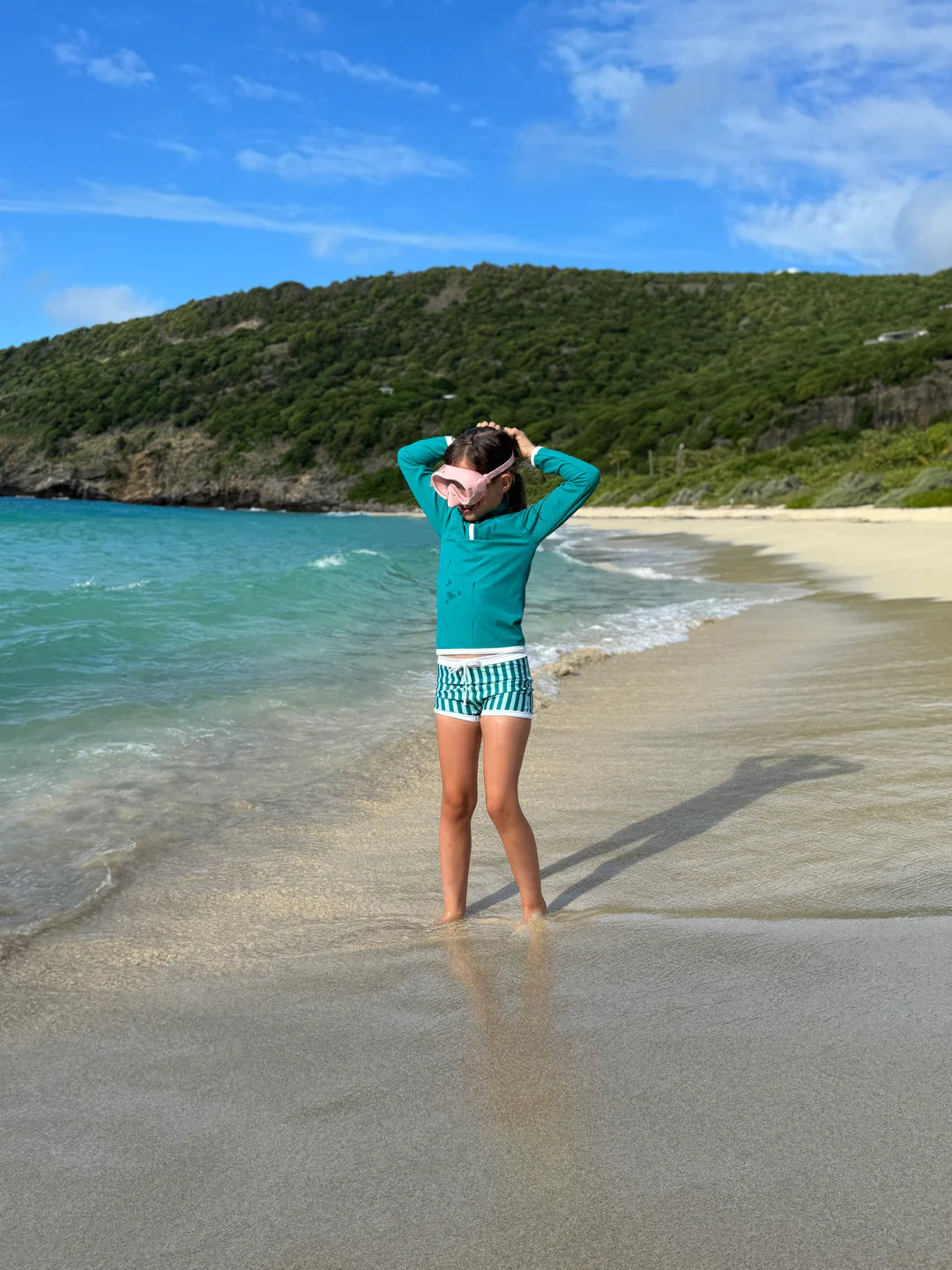 Saline Rashguard UV-Protective T-shirt, Green, UPF 50+