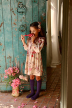 Tunique et barrette Doux rose - vence print