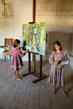 Robe longue Flowers field print