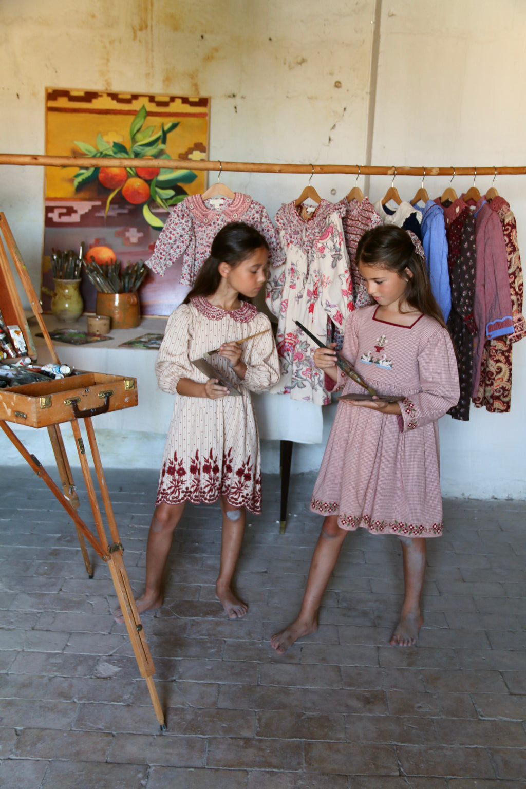 Robe brodée provencal print