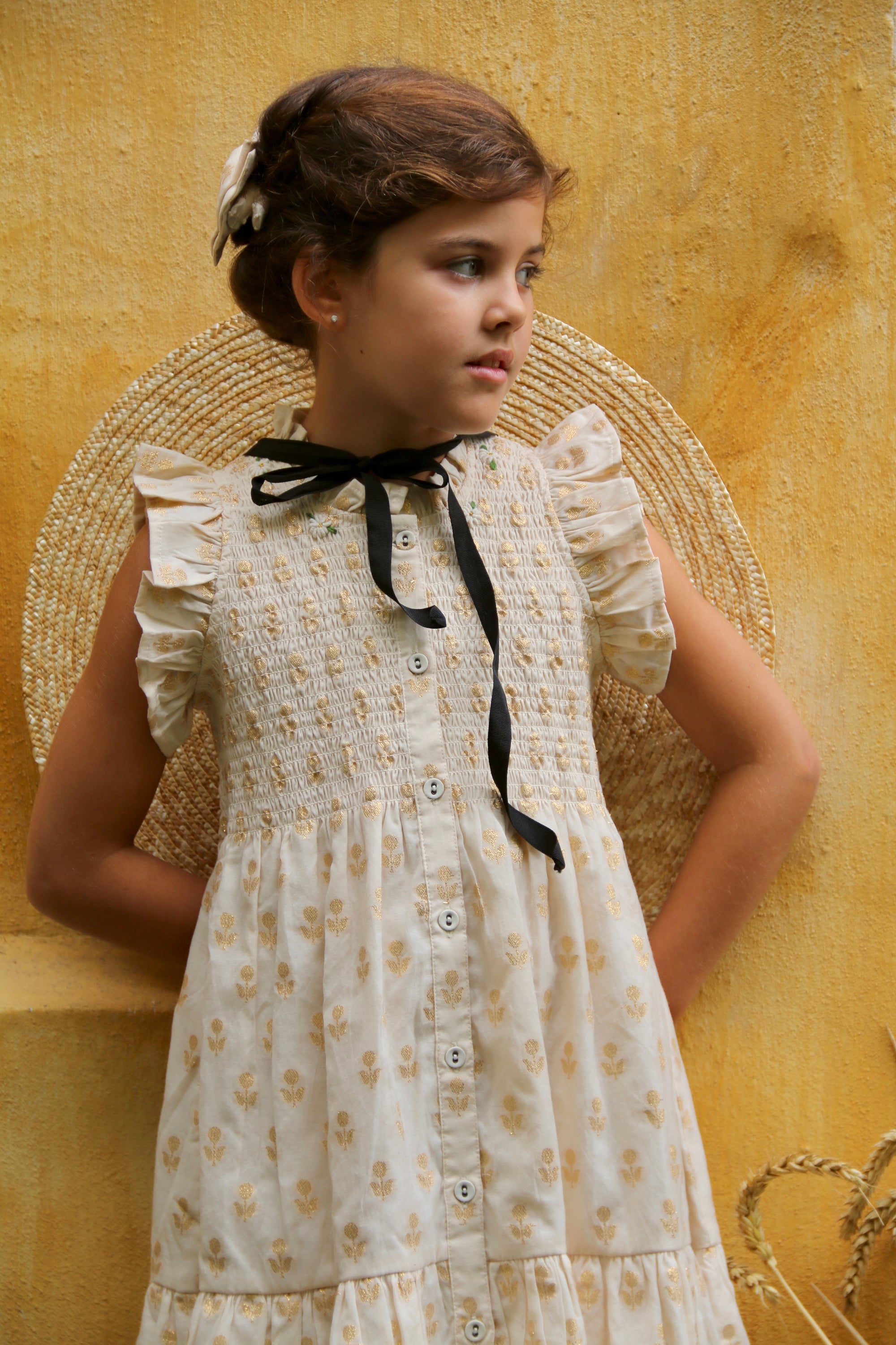 Ibiza dress in lurex chanderi 