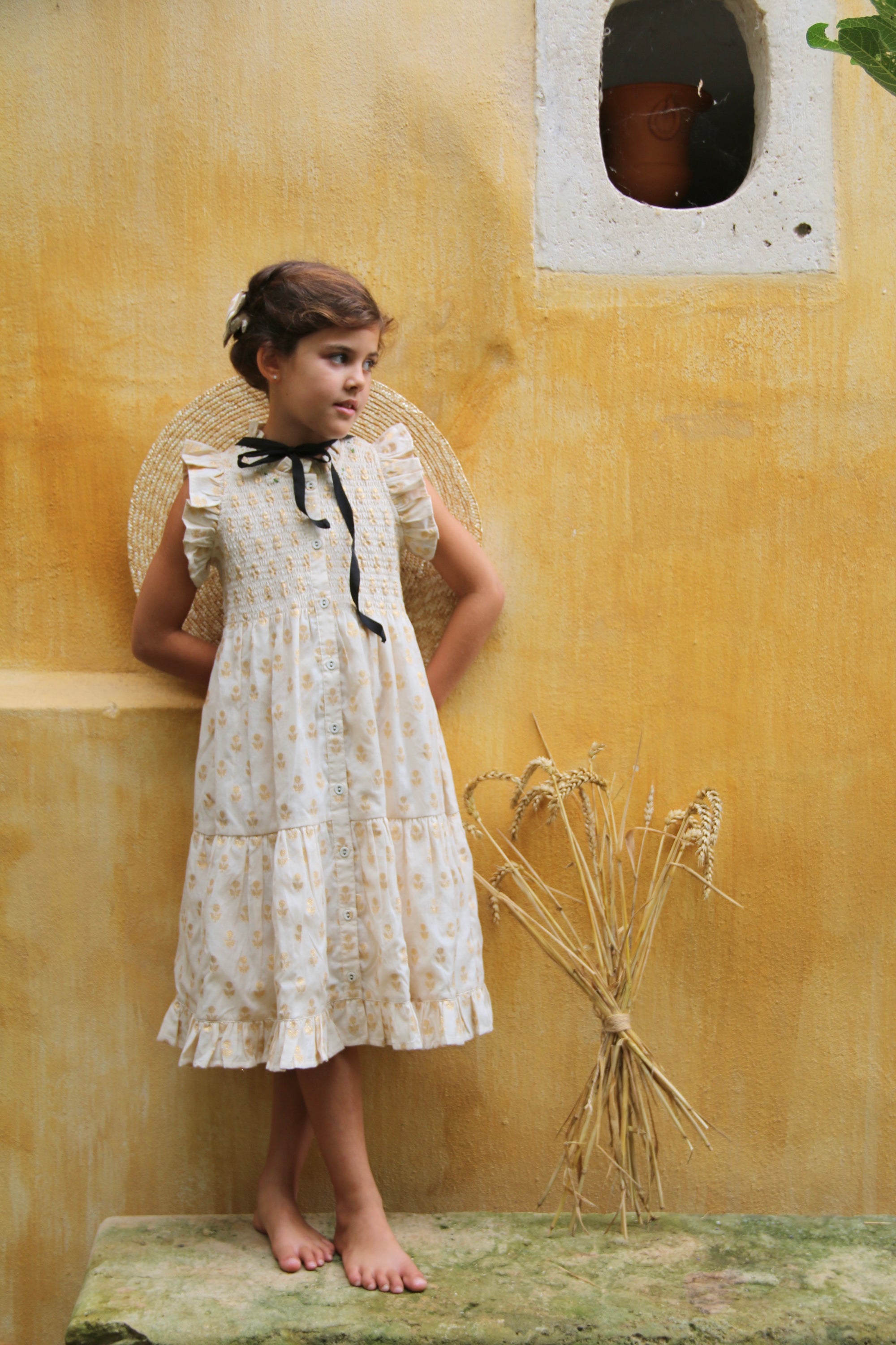 Ibiza dress in lurex chanderi 