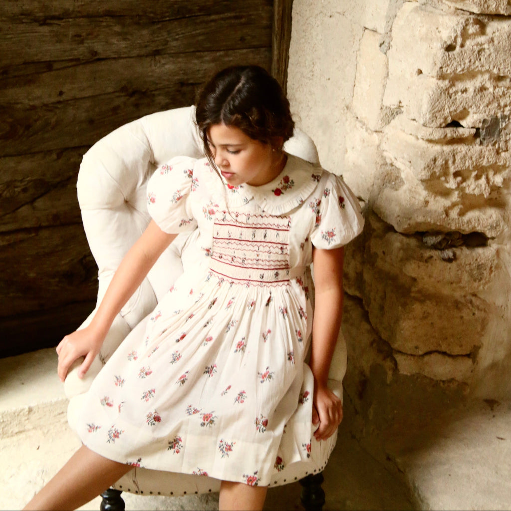 Handsmock Dress Garden Flowers