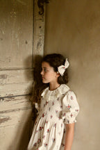 Garden Flowers denim tunic with hair clip
