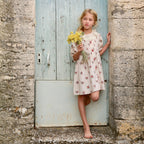 Garden Flowers denim tunic with hair clip
