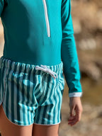 Flamands Board Victoria Striped Shorts, UPF 50+