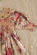 Robe à smocks vence print