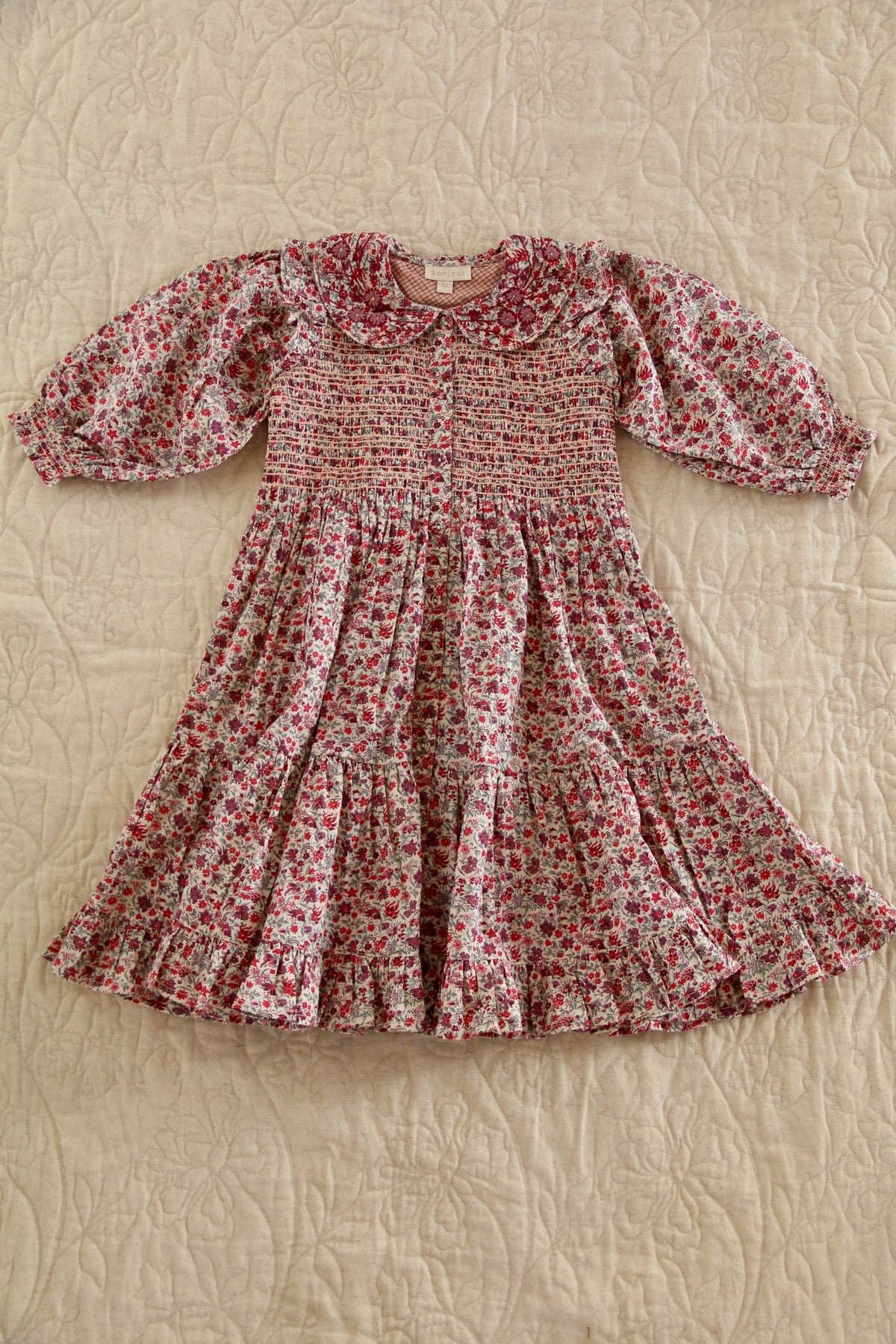 Robe longue Flowers field print