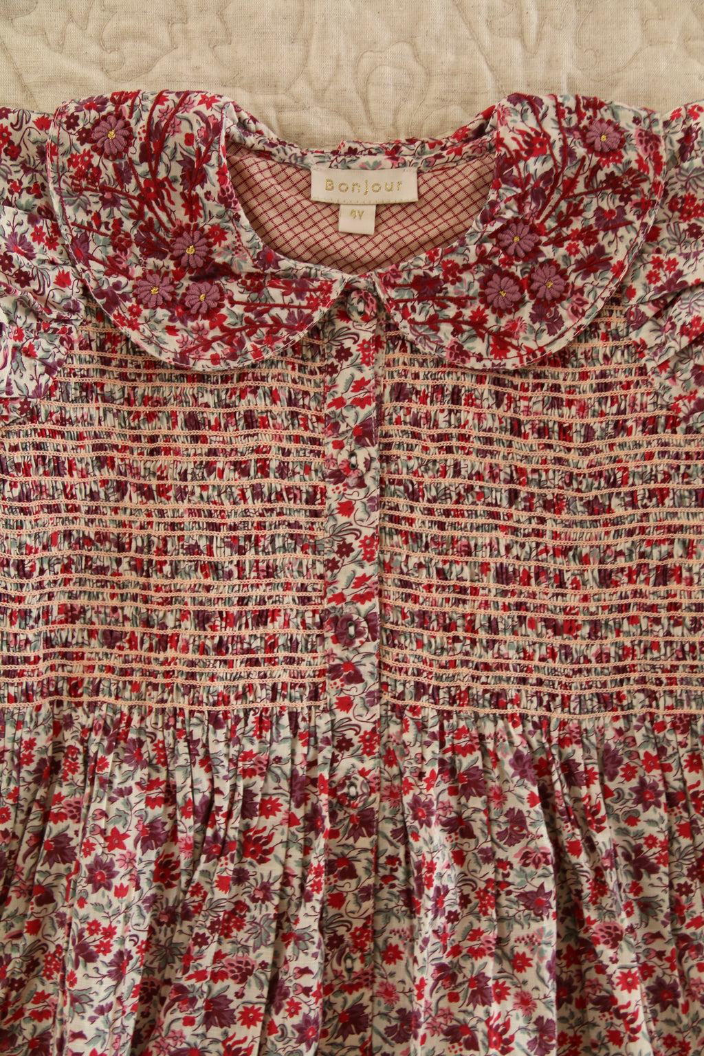Robe longue Flowers field print
