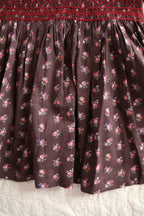 Robe à smocks Little bouquet print