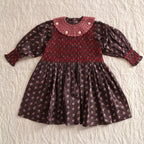Robe à smocks Little bouquet print
