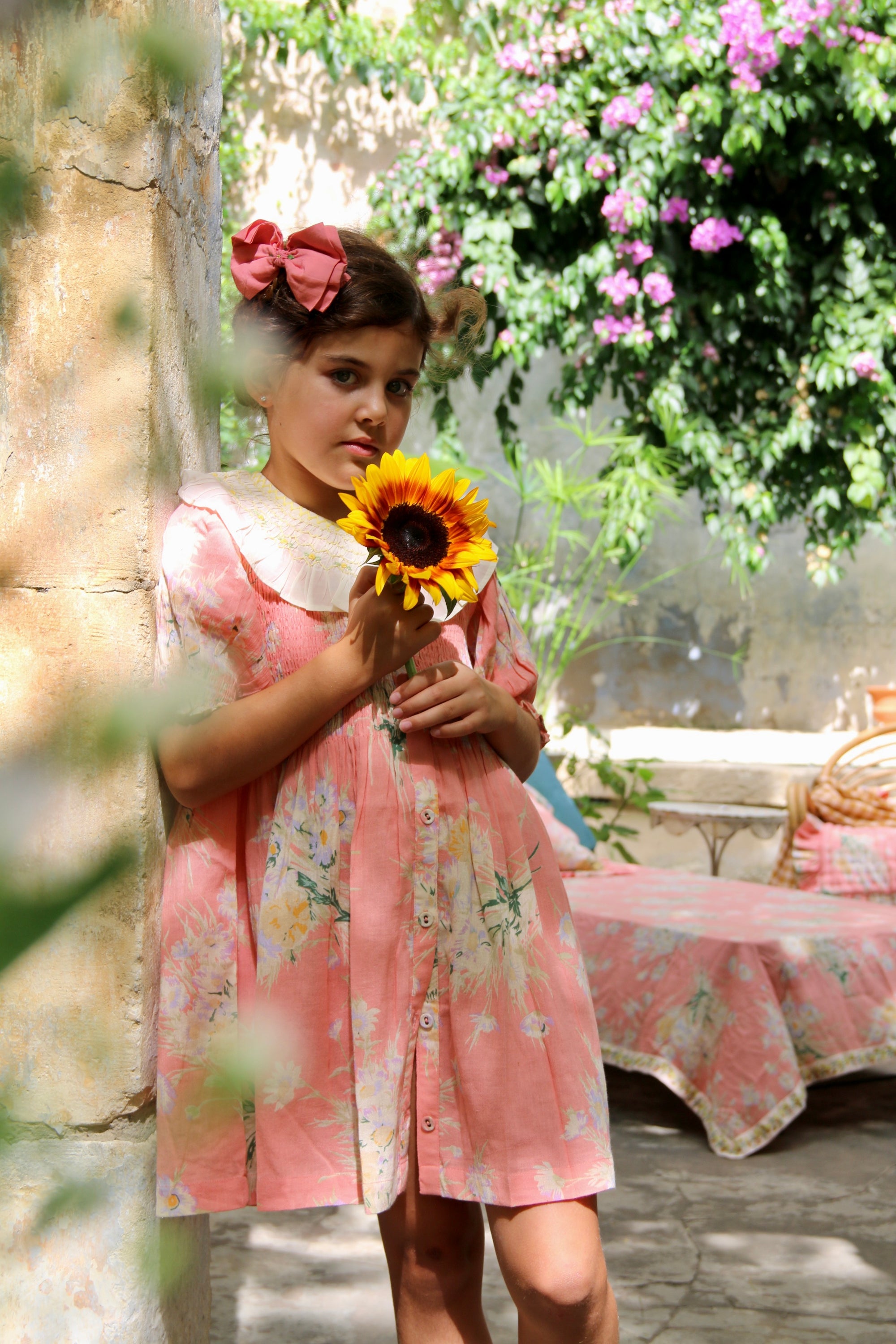 Marguerite Dress with Matching Hair Clip