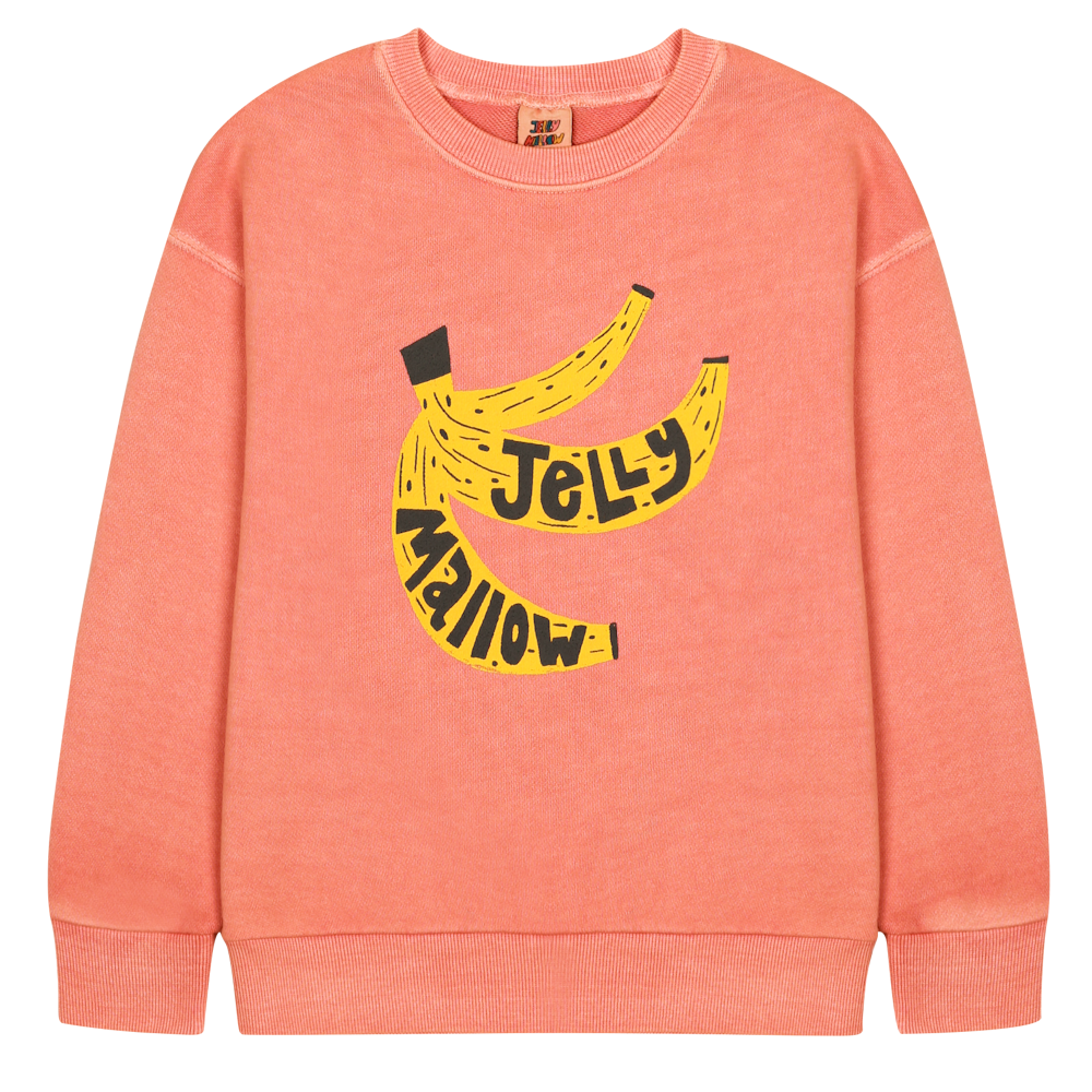 Sweat Orange avec Imprimé Banane