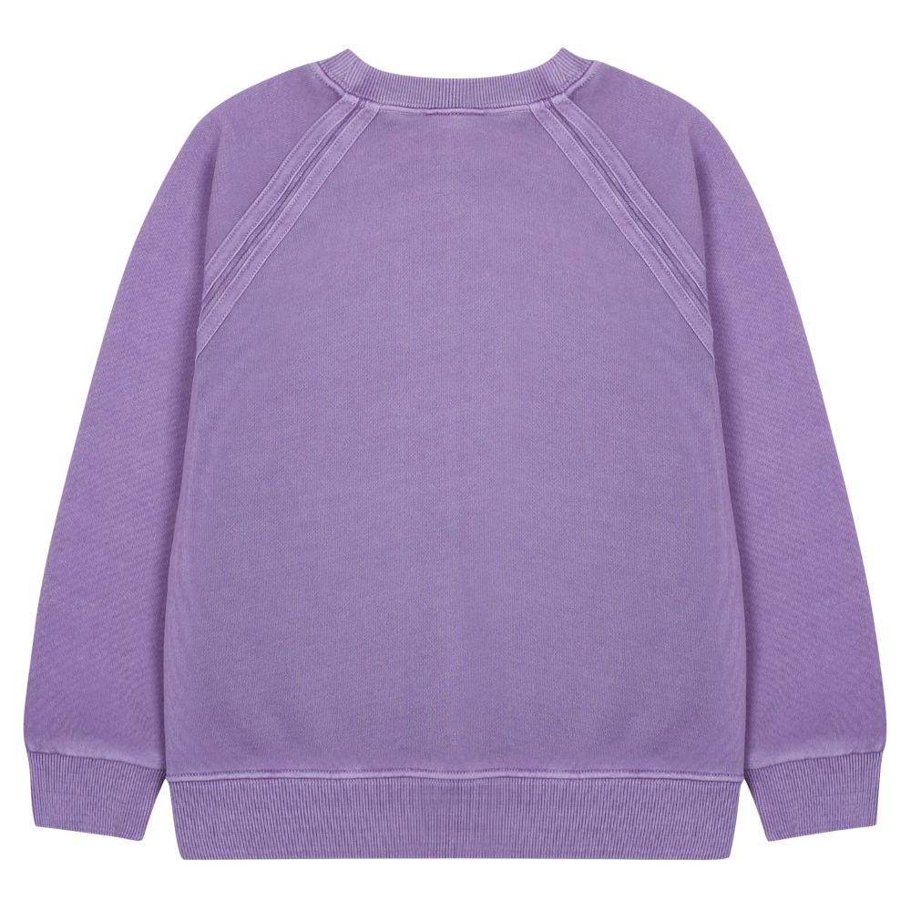 Sweat Violet avec Imprimé Brocoli en Pigment