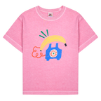 T-shirt Rose avec Imprimé Banane Téléphone
