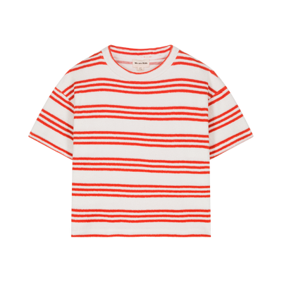 vetements durables enfants we are kids T-shirt Jordan coton éponge rayé rouge