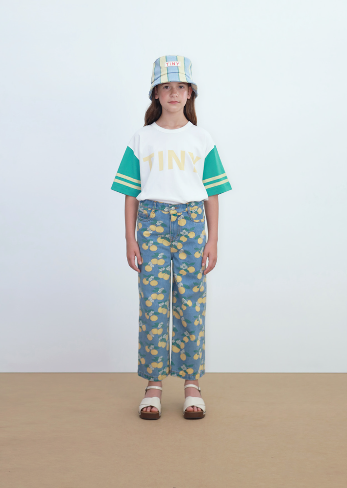 Denim Jeans with Oranges Print