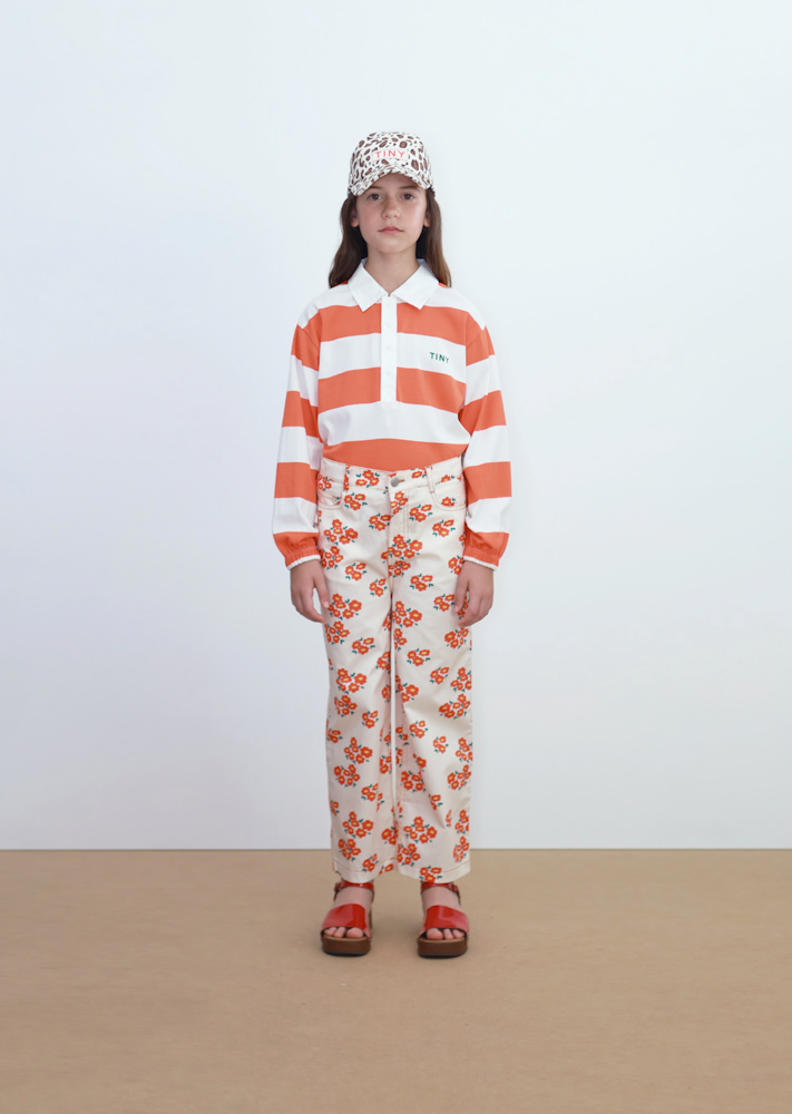 Jean en Sergé à Imprimé Fleurs