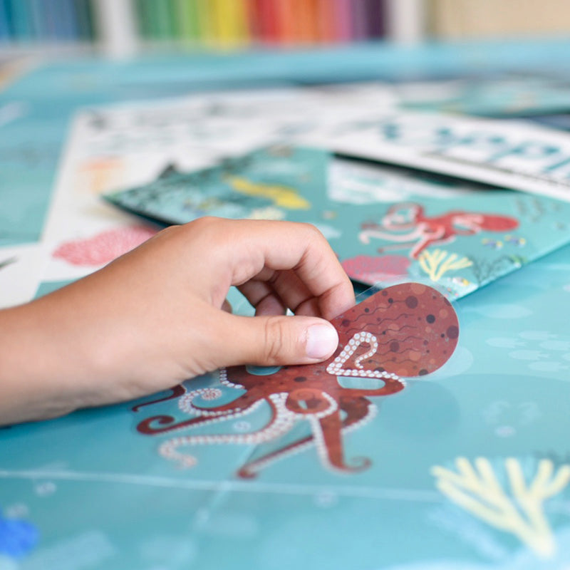 POSTER PÉDAGOGIQUE océan + 59 STICKERS