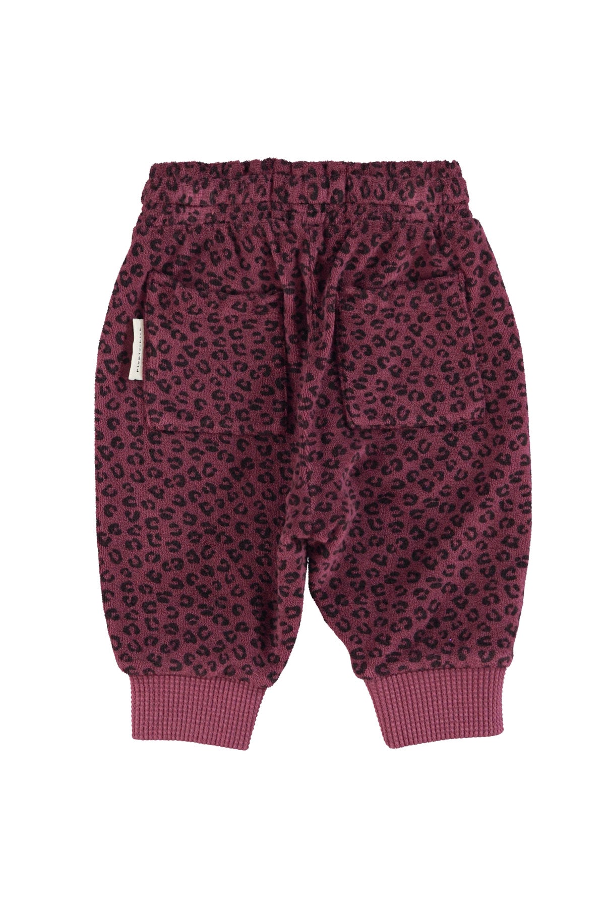 Baby eggplant leopard terry jogging suit