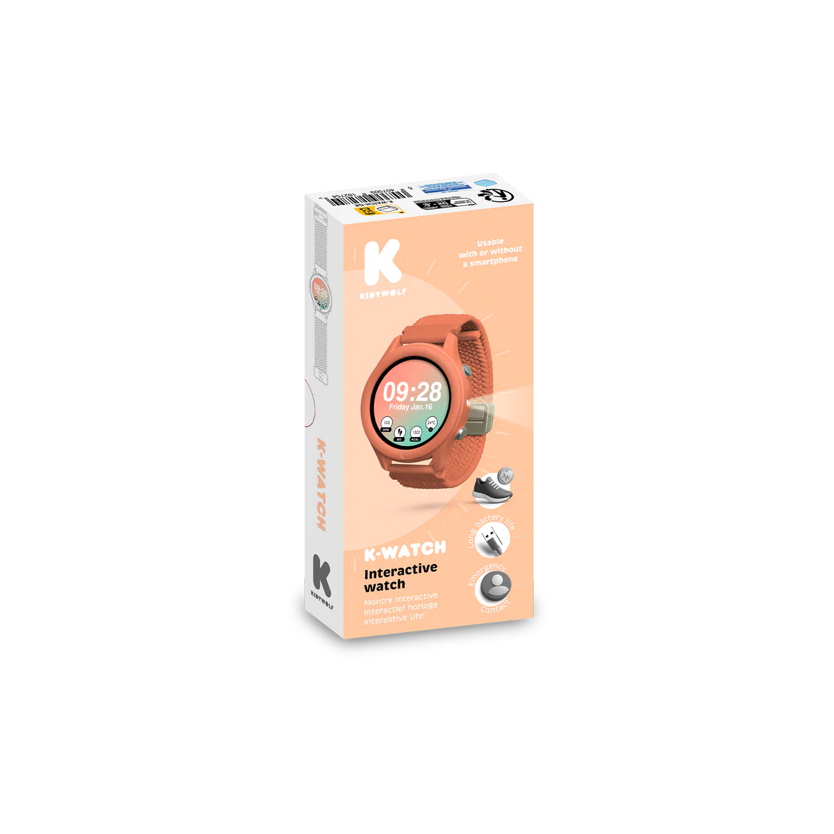 Montre interactive K-WATCH pour enfants - Orange
