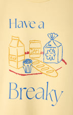 yellow t-shirt "have a breakuky"