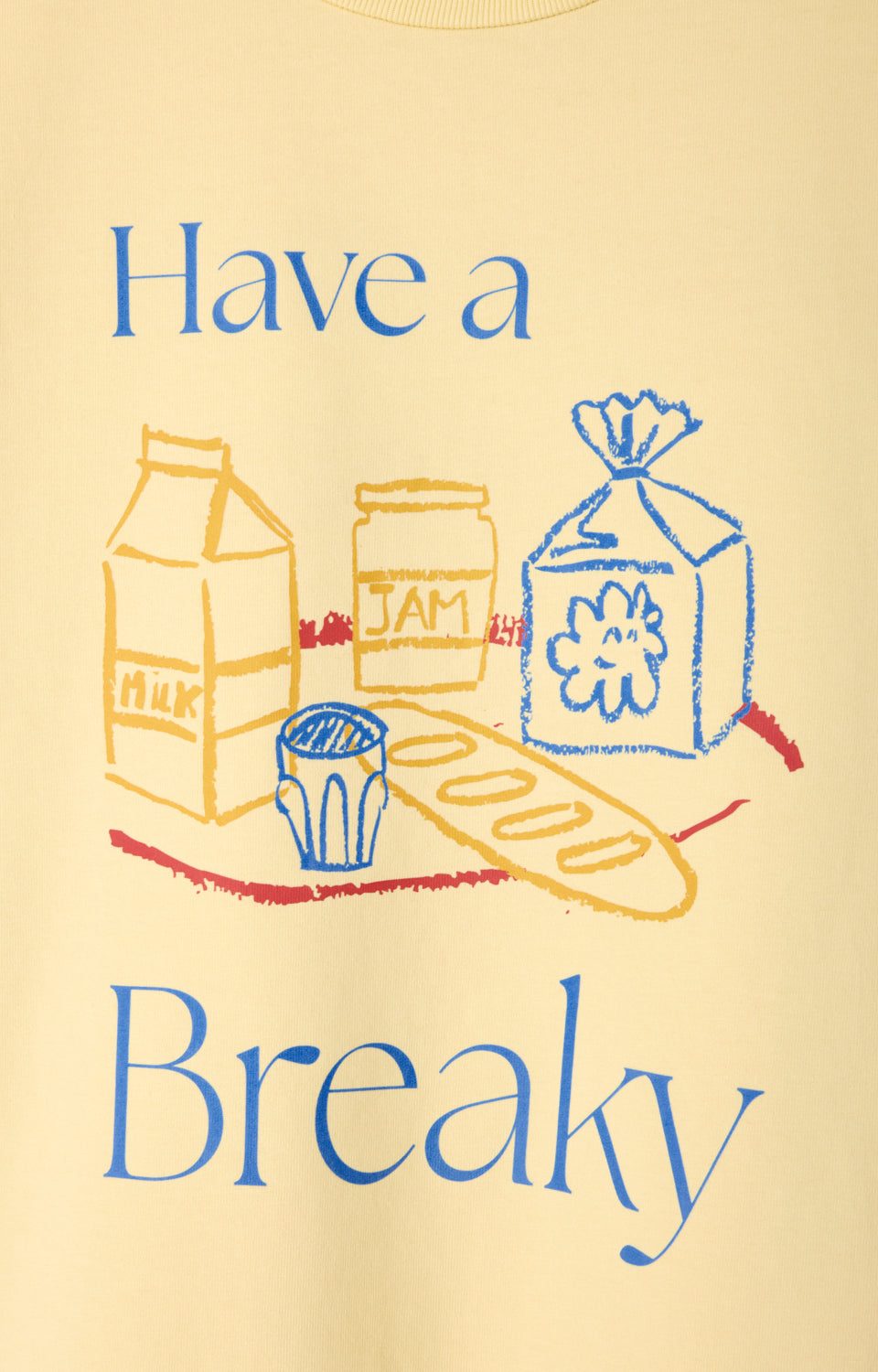 yellow t-shirt "have a breakuky"