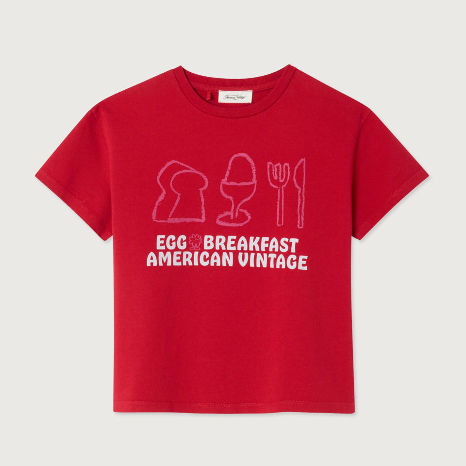 Red t-shirt “Egg breakfast”
