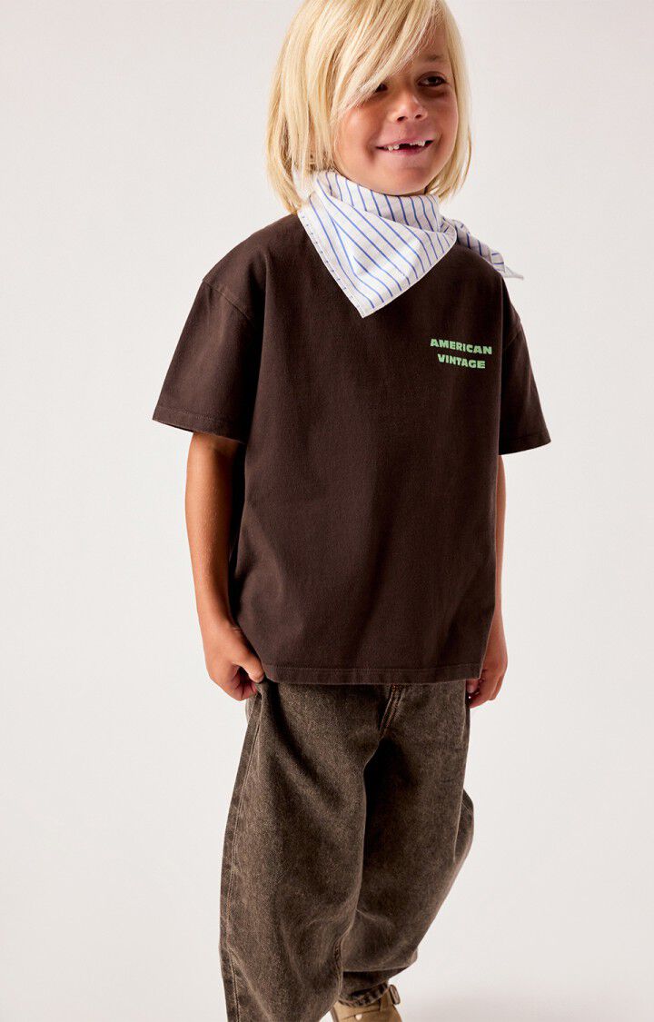 T-shirt Fizvalley Choco Vintage - look